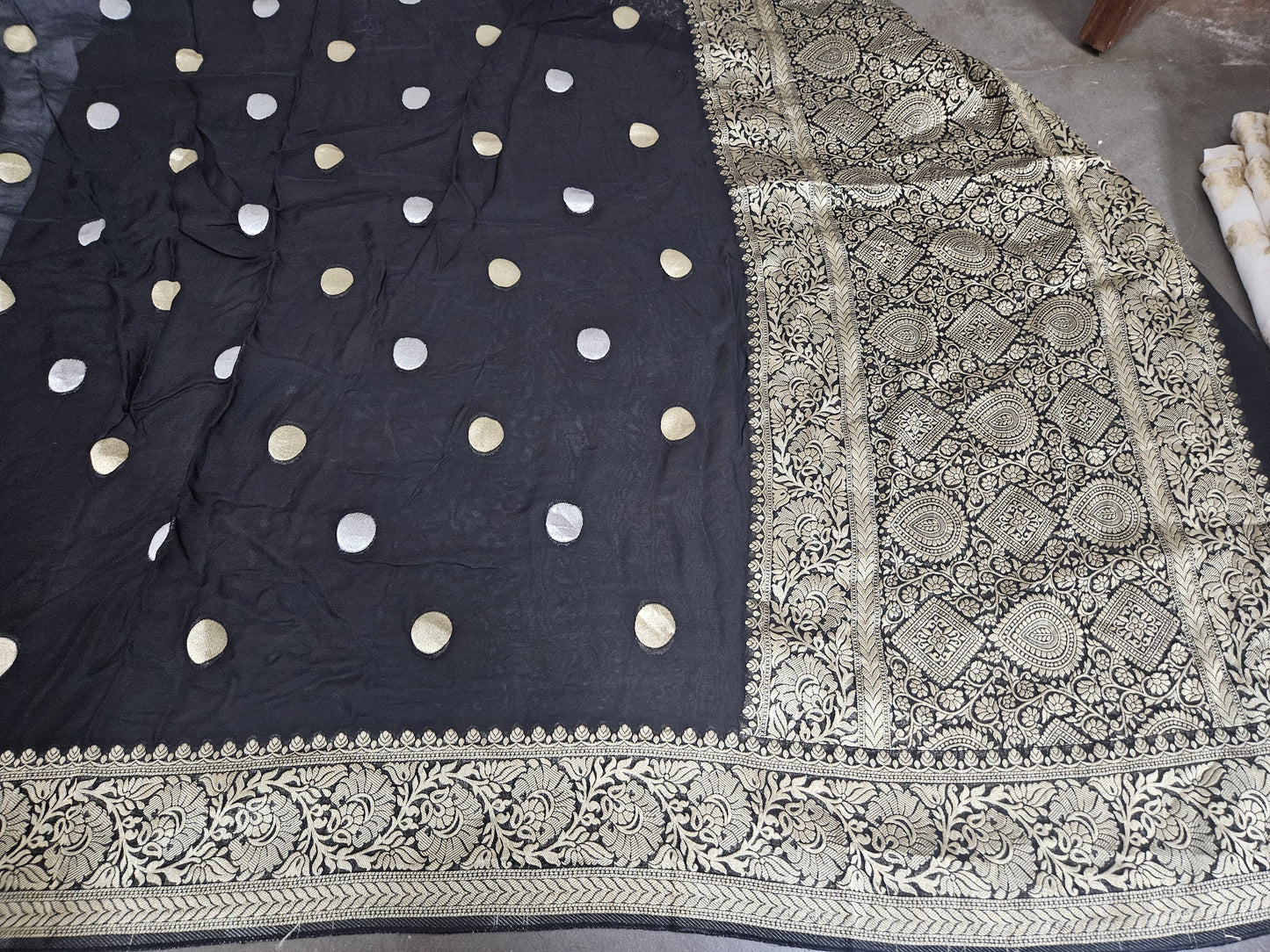 Black Traditional Boot Georgette Saree