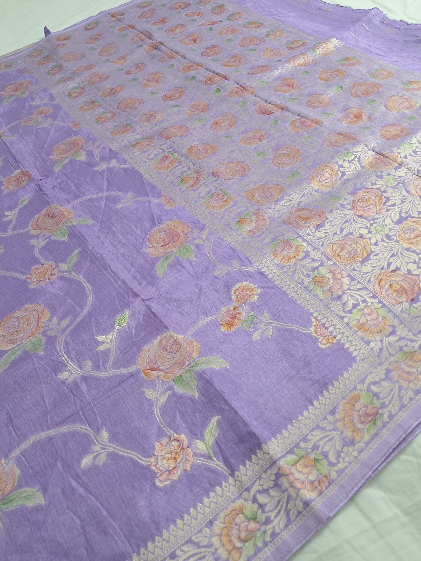 Gulab Jaal Handbrush Saree