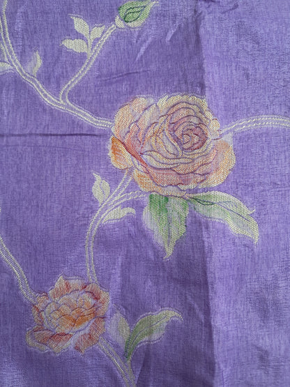 Gulab Jaal Handbrush Saree