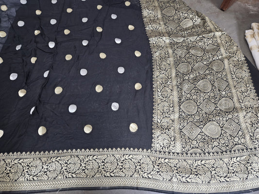 Black Traditional Boot Georgette Saree